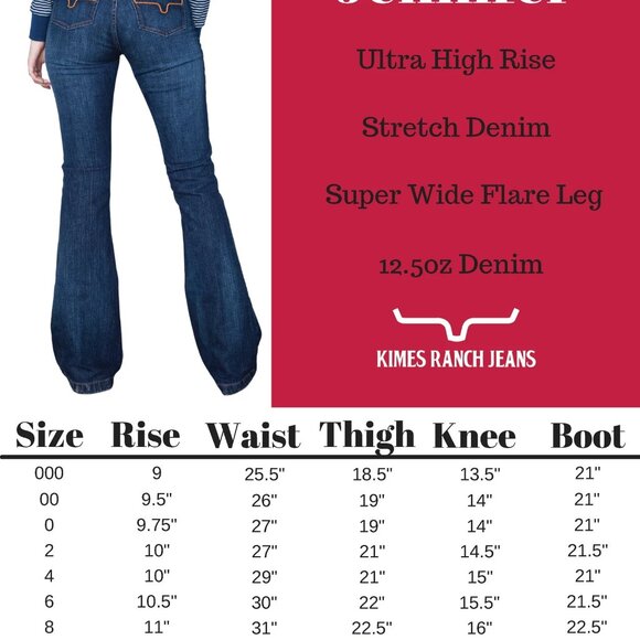 Kimes Ranch Womens Jennifer Jeans Ultra High Rise Flare Jean Size 4/30 - Picture 4 of 7